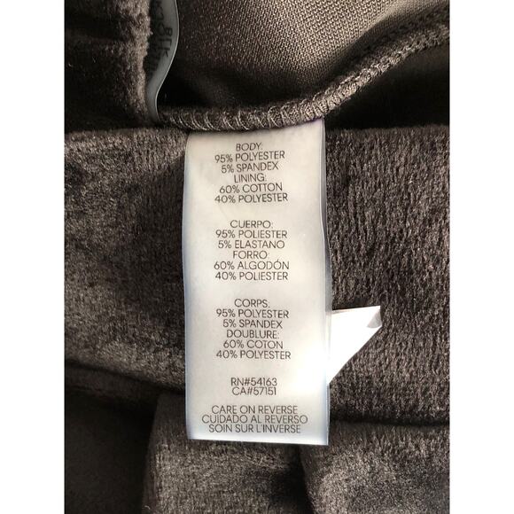 Calvin Klein Pull-On Pant Women's Large Velvet Pleated Front  Black NEW - Picture 5 of 7